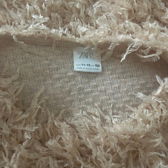 Teddy bear fuzzy Zara short sleeve top for girl 11-12 - Picture 7 of 7